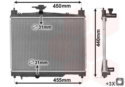 Radiator, engine cooling (53002251)