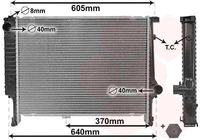 Radiator, engine cooling (06002167)