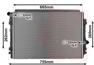 Radiator, engine cooling (03012711)