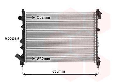 Radiator, engine cooling (43002164)