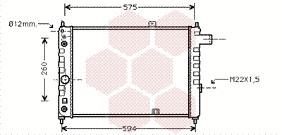 Radiator, engine cooling (37002051)