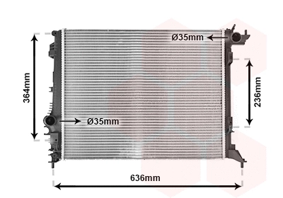 Radiator, engine cooling (43012710)