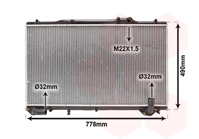 Radiator, engine cooling (43002240)