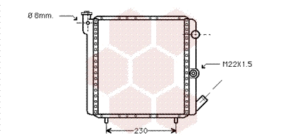 Radiator, engine cooling (43002016)