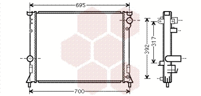 Radiator, engine cooling (07002116)