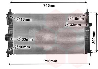 Radiator, engine cooling (27002254)