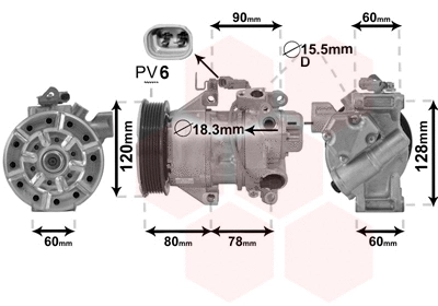 Compressor, air conditioning (5300K656)