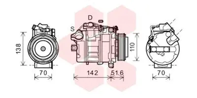 Compressor, air conditioning (0600K427)