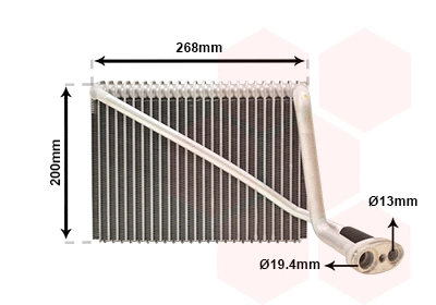 Evaporator, air conditioning (0300V148)