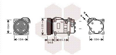 Compressor, air conditioning (5800K281)
