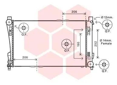 Radiator, engine cooling (30002589)