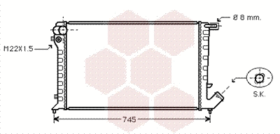 Radiator, engine cooling (09002193)
