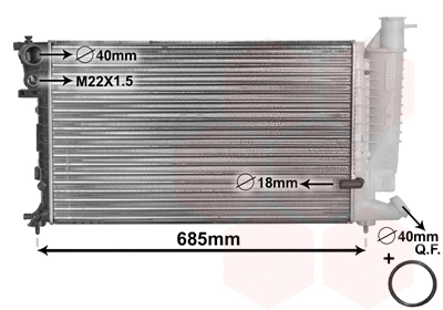 Radiator, engine cooling (09002121)