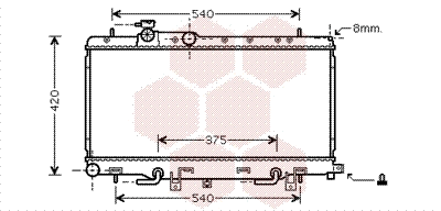 Radiator, engine cooling (51002058)
