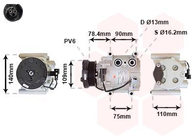 Compressor, air conditioning (7700K034)