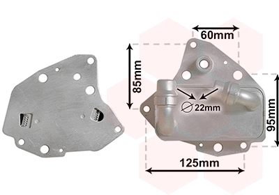 Oil Cooler, engine oil (17013704)