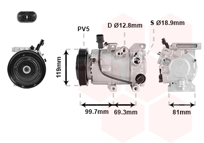 Compressor, air conditioning (8301K709)