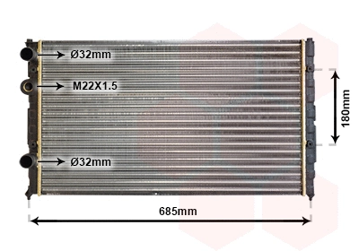 Radiator, engine cooling (49002031)