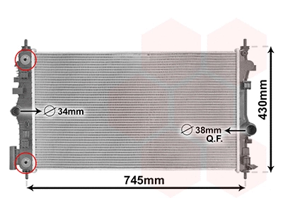 Radiator, engine cooling (37012710)