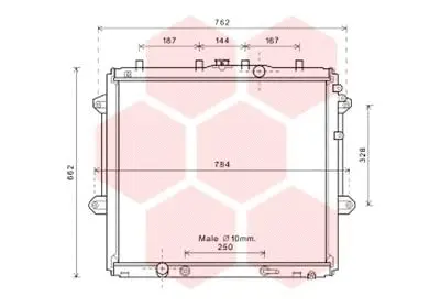 Radiator, engine cooling (53002616)