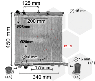 Radiator, engine cooling (40012368)