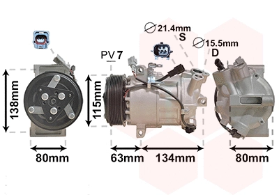 Compressor, air conditioning (4301K703)