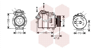 Compressor, air conditioning (0600K331)