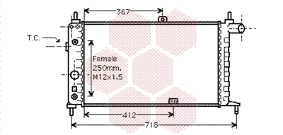 Radiator, engine cooling (37002065)