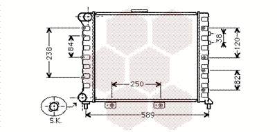 Radiator, engine cooling (01002069)
