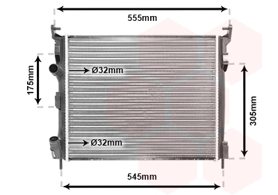 Radiator, engine cooling (43002326)