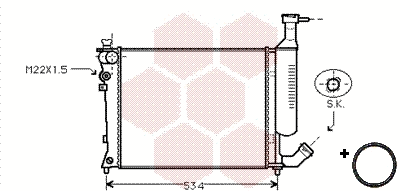 Radiator, engine cooling (09002149)