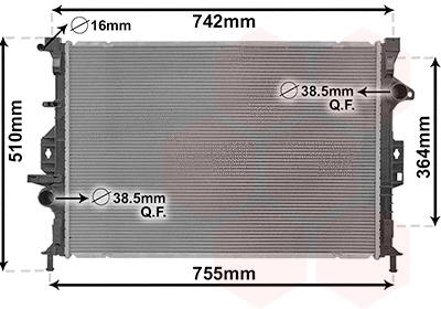 Radiator, engine cooling (18012708)