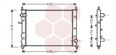 Radiator, engine cooling (17002227)