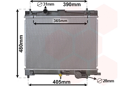 Radiator, engine cooling (53002716)