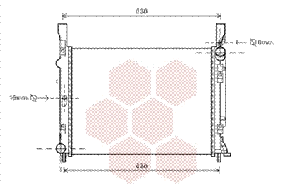 Radiator, engine cooling (43002472)