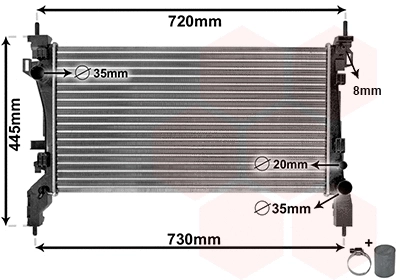 Radiator, engine cooling (17002385)