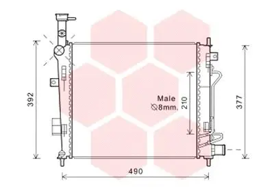 Radiator, engine cooling (83002190)