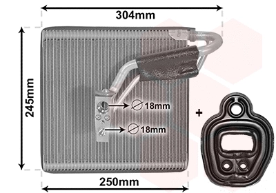 Evaporator, air conditioning