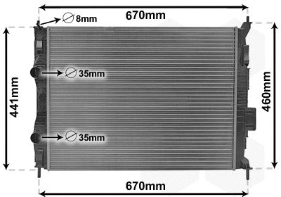 Radiator, engine cooling (13002413)