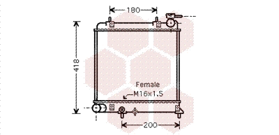 Radiator, engine cooling (82002129)