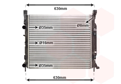 Radiator, engine cooling (43002470)