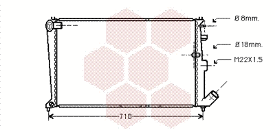 Radiator, engine cooling (09002010)