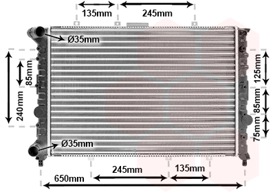 Radiator, engine cooling (01002038)