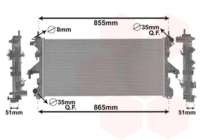 Radiator, engine cooling (17002399)
