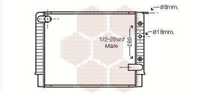 Radiator, engine cooling (59002034)
