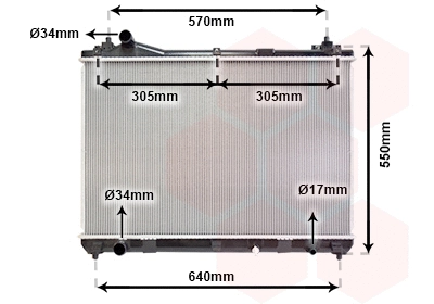 Radiator, engine cooling (52002100)