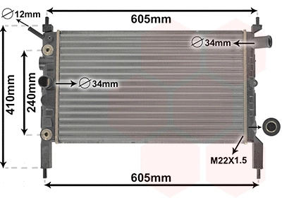 Radiator, engine cooling (37002026)