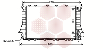 Radiator, engine cooling (03002084)