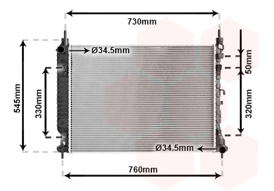 Radiator, engine cooling (37012706)