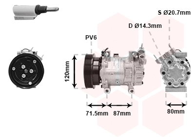 Compressor, air conditioning (4300K281)